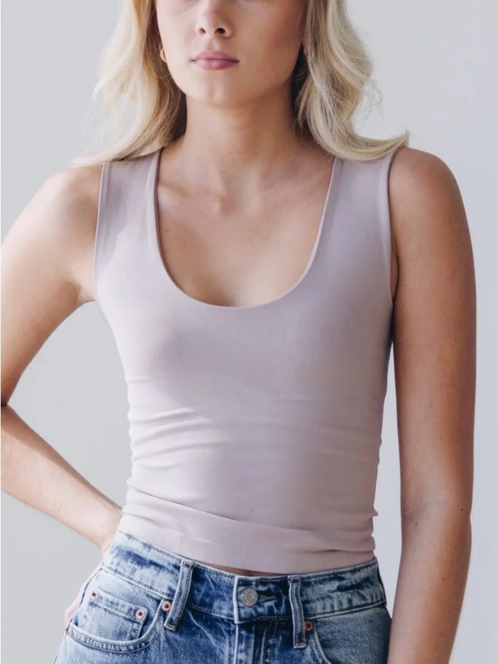 Free people clean lines tank top size l/xl - Picture 1 of 3